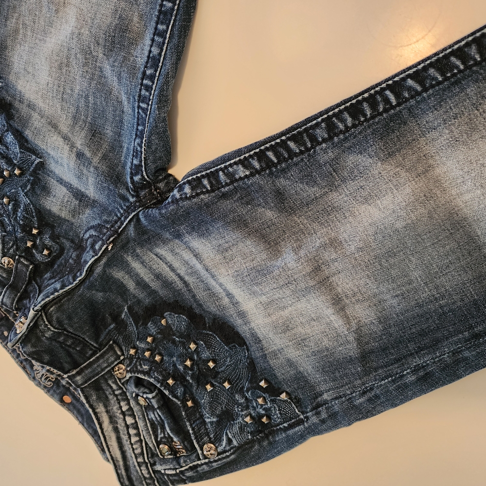 Women's Blue Studded Jeans